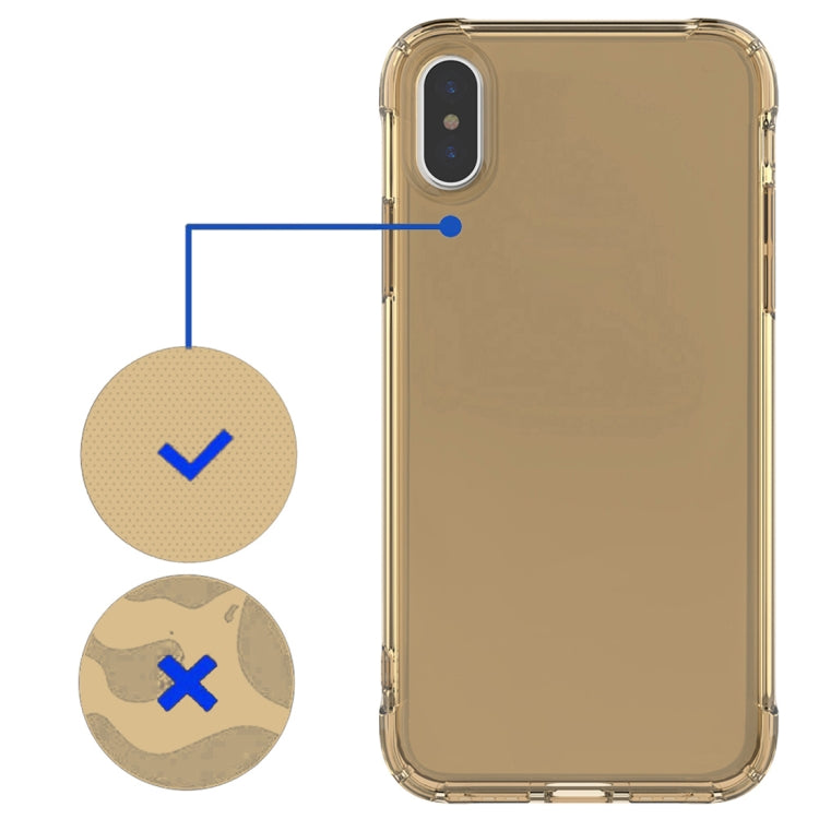 For iPhone XS Max Transparent TPU Airbag Shockproof Case