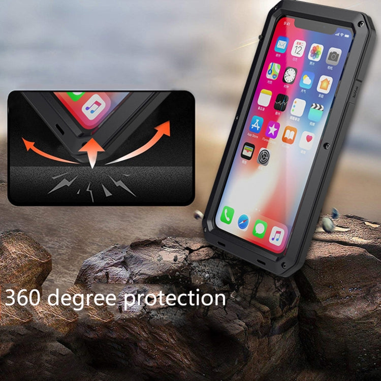 For iPhone XS Max Metal Shockproof Waterproof Protective Case