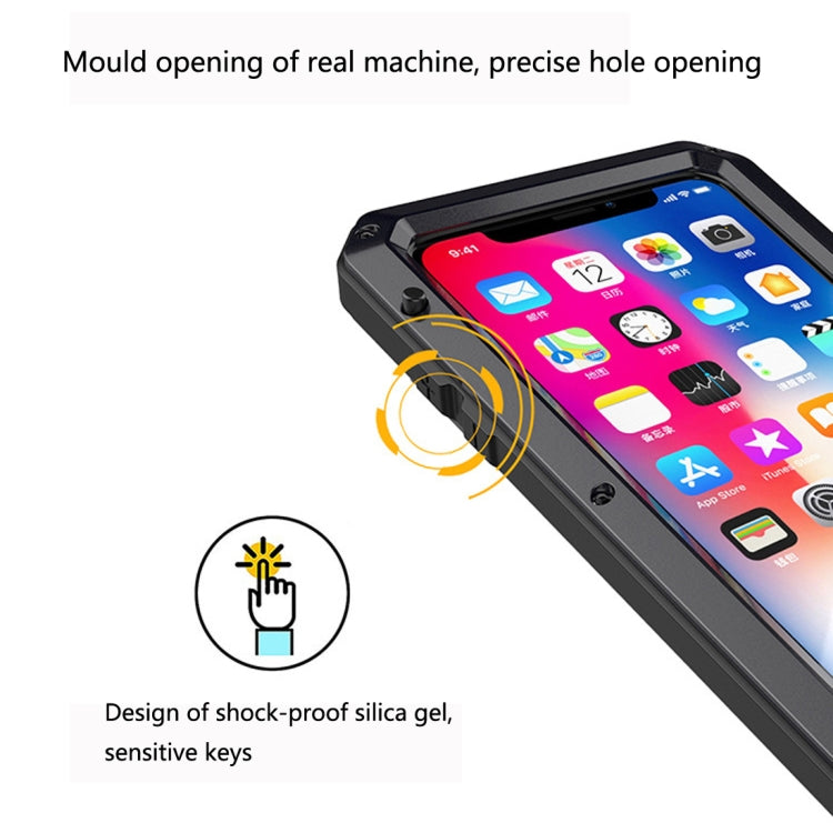 For iPhone XS Max Metal Shockproof Waterproof Protective Case