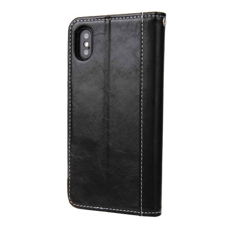 For iPhone XS Max Retro Book Design Horizontal Flip PU Leather Case with Holder & Card Slots