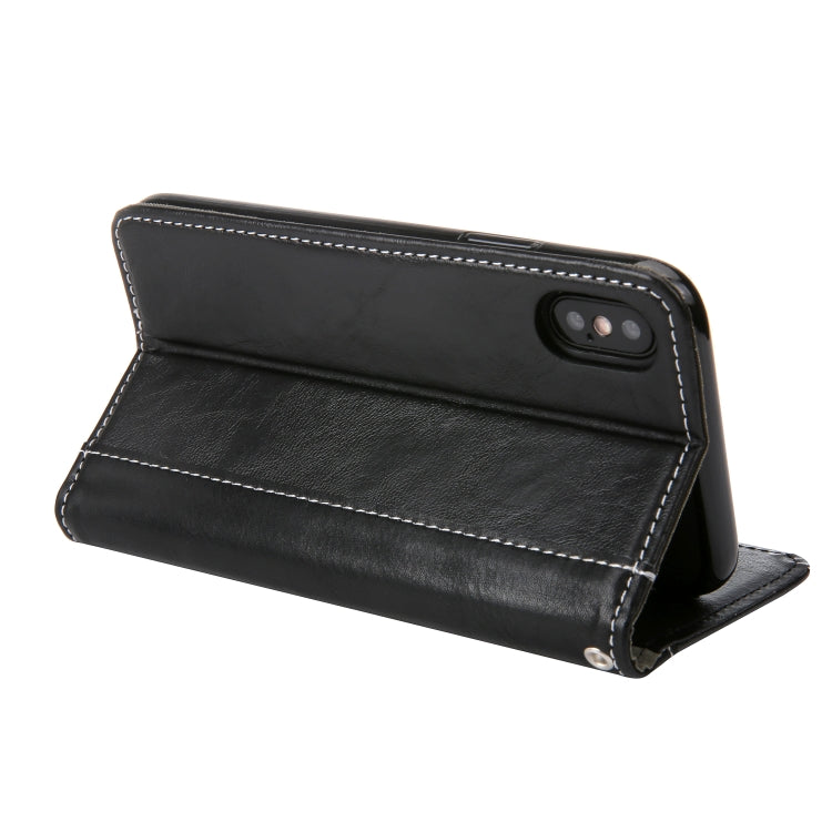 For iPhone XS Max Retro Book Design Horizontal Flip PU Leather Case with Holder & Card Slots