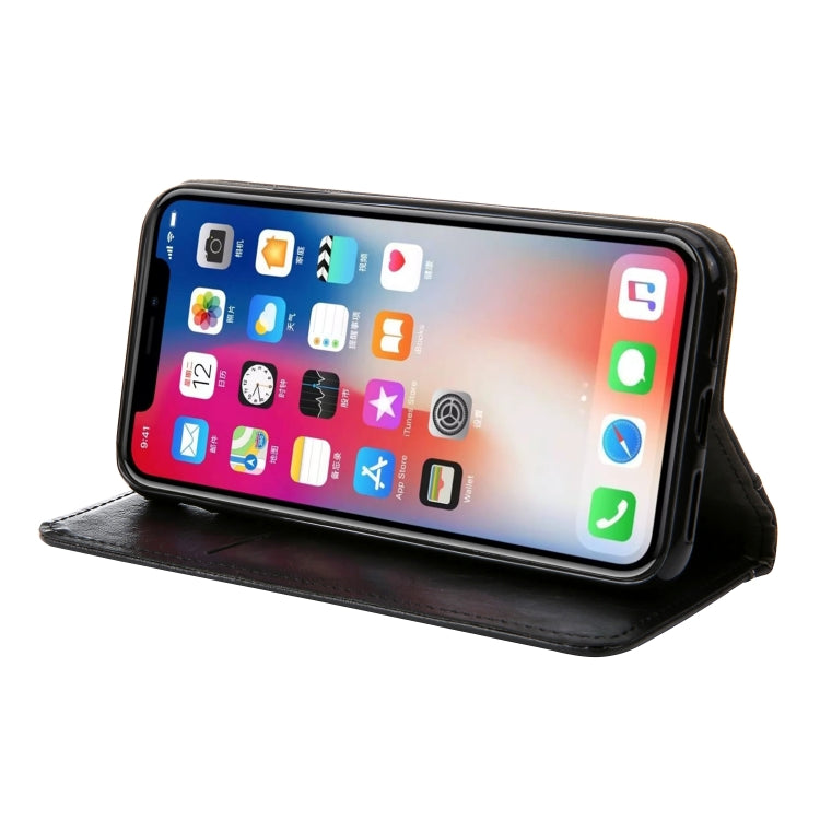 For iPhone XS Max Retro Book Design Horizontal Flip PU Leather Case with Holder & Card Slots