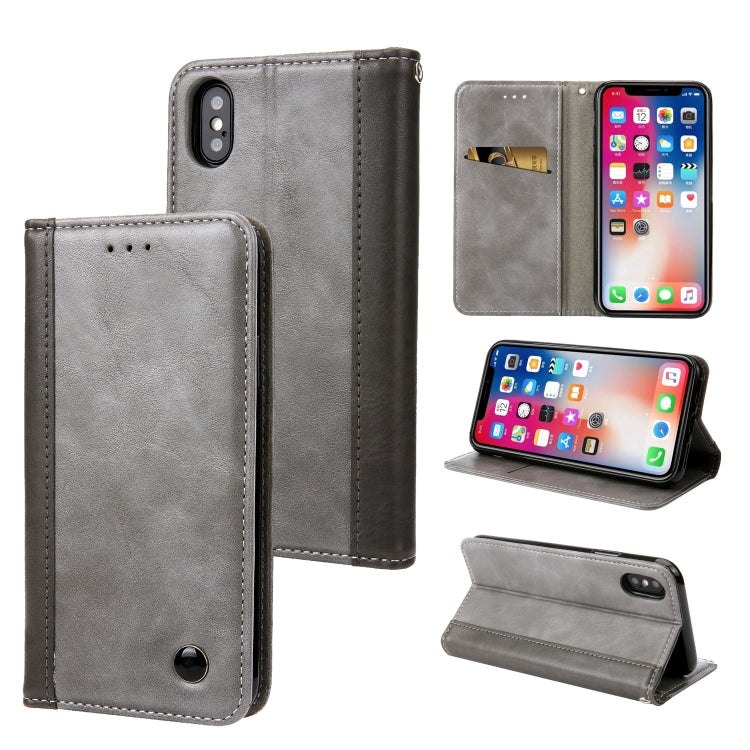 For iPhone XS Max Retro Book Design Horizontal Flip PU Leather Case with Holder & Card Slots