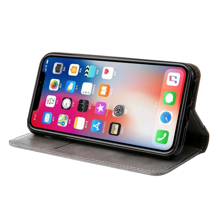 For iPhone XS Max Retro Book Design Horizontal Flip PU Leather Case with Holder & Card Slots