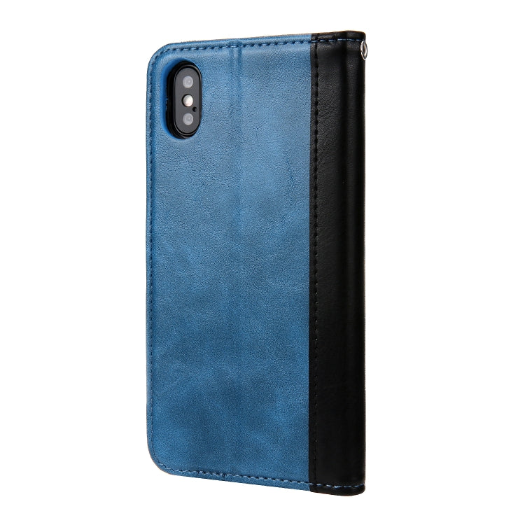 For iPhone XS Max Retro Book Design Horizontal Flip PU Leather Case with Holder & Card Slots