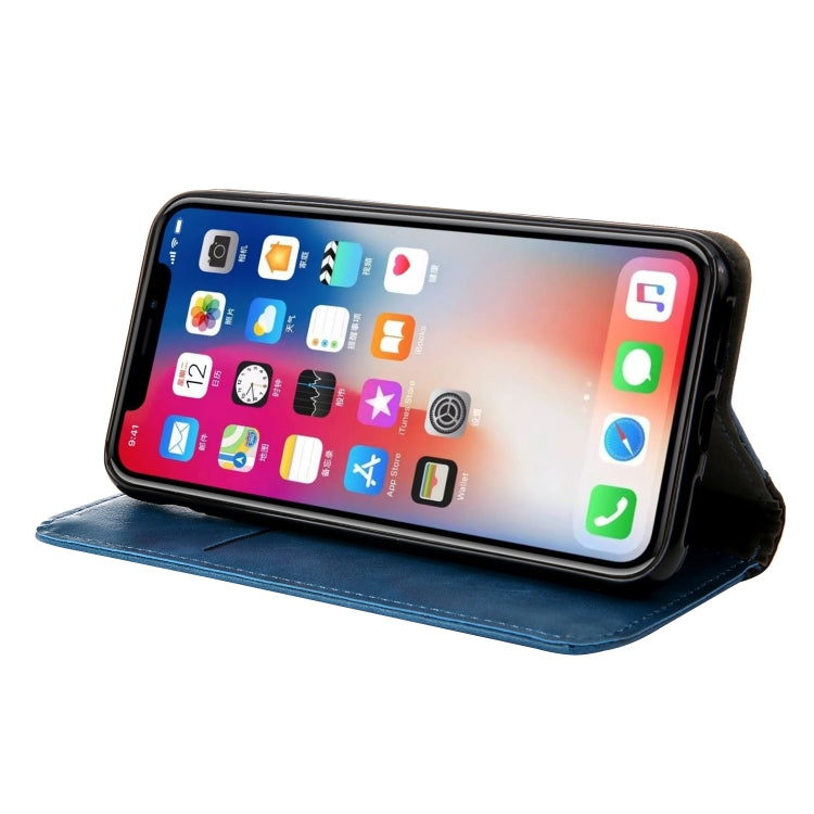 For iPhone XS Max Retro Book Design Horizontal Flip PU Leather Case with Holder & Card Slots