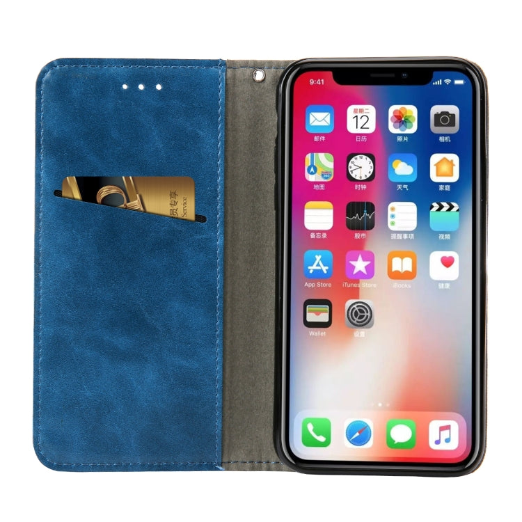 For iPhone XS Max Retro Book Design Horizontal Flip PU Leather Case with Holder & Card Slots