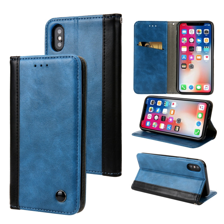 For iPhone XS Max Retro Book Design Horizontal Flip PU Leather Case with Holder & Card Slots