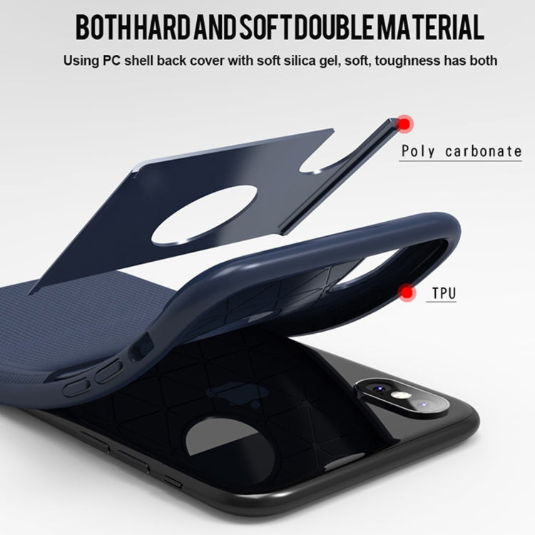 For iPhone XS Max Droppoof TPU + PC Protective Case(Black)