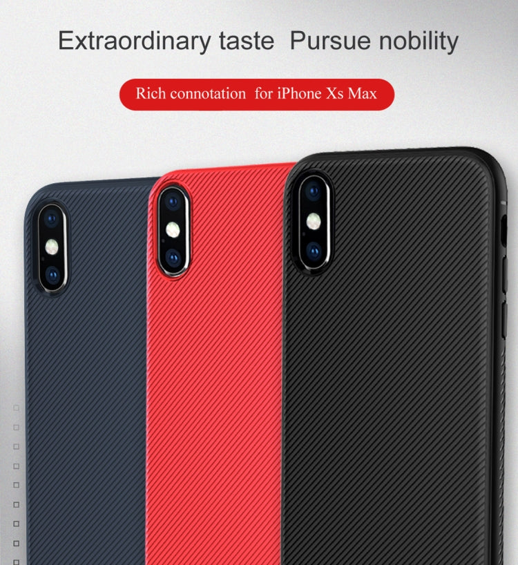 For iPhone XS Max lenuo Leshen Series Stripe Texture TPU Case