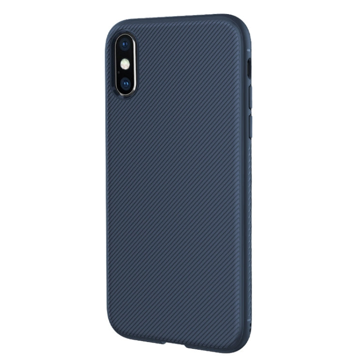 For iPhone XS Max lenuo Leshen Series Stripe Texture TPU Case