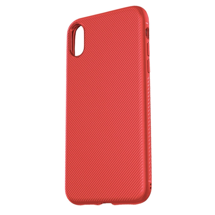 For iPhone XS Max lenuo Leshen Series Stripe Texture TPU Case