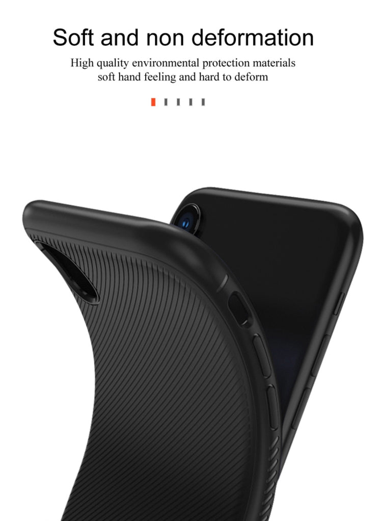 For iPhone XS Max lenuo Leshen Series Stripe Texture TPU Case