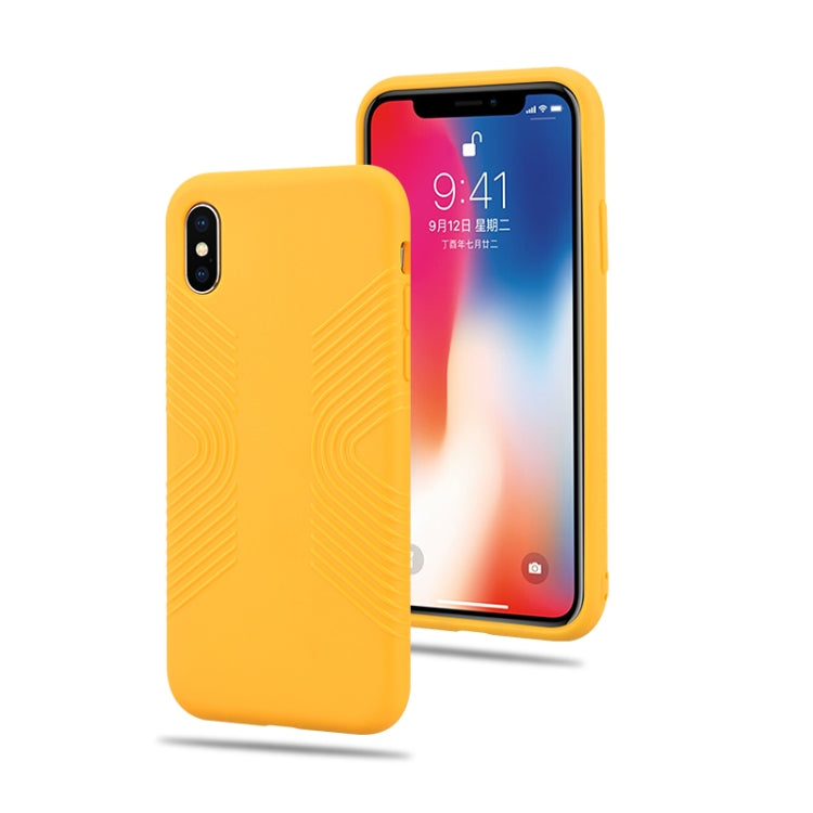 For iPhone XS Max Solid Color Anti-slip Shockproof TPU Case