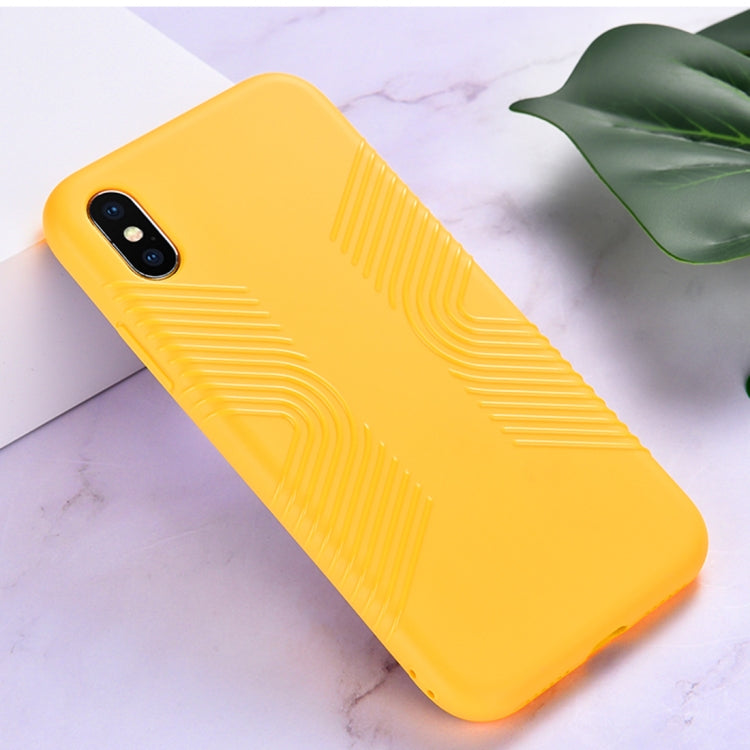 For iPhone XS Max Solid Color Anti-slip Shockproof TPU Case
