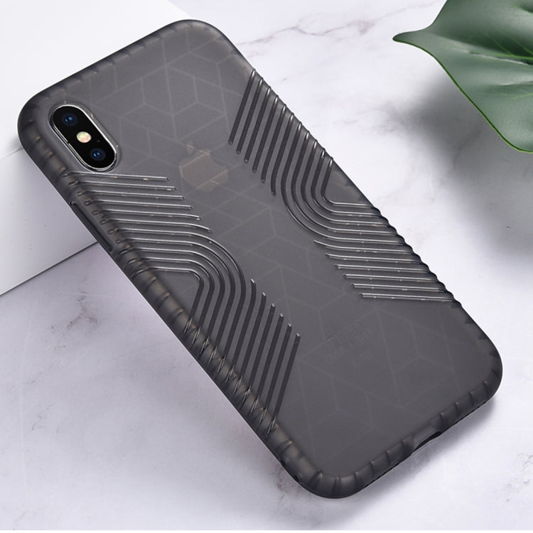 For iPhone XS Max Solid Color Anti-slip Shockproof TPU Case