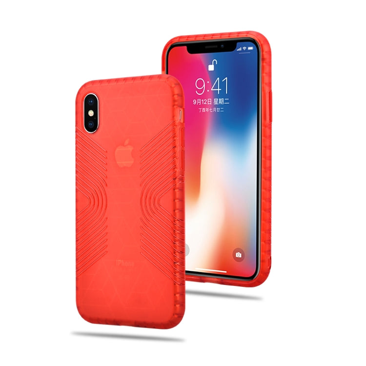 For iPhone XS Max Solid Color Anti-slip Shockproof TPU Case