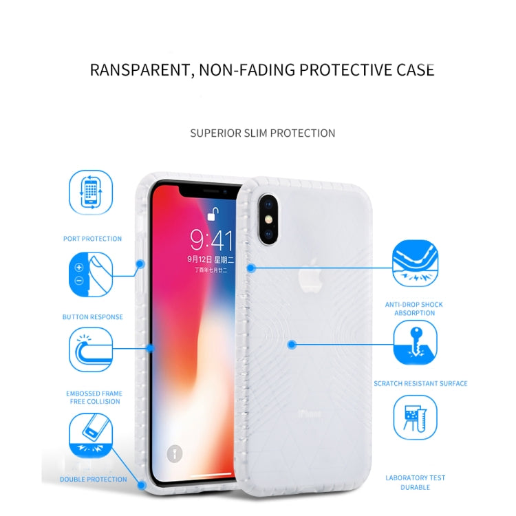 For iPhone XS Max Solid Color Anti-slip Shockproof TPU Case