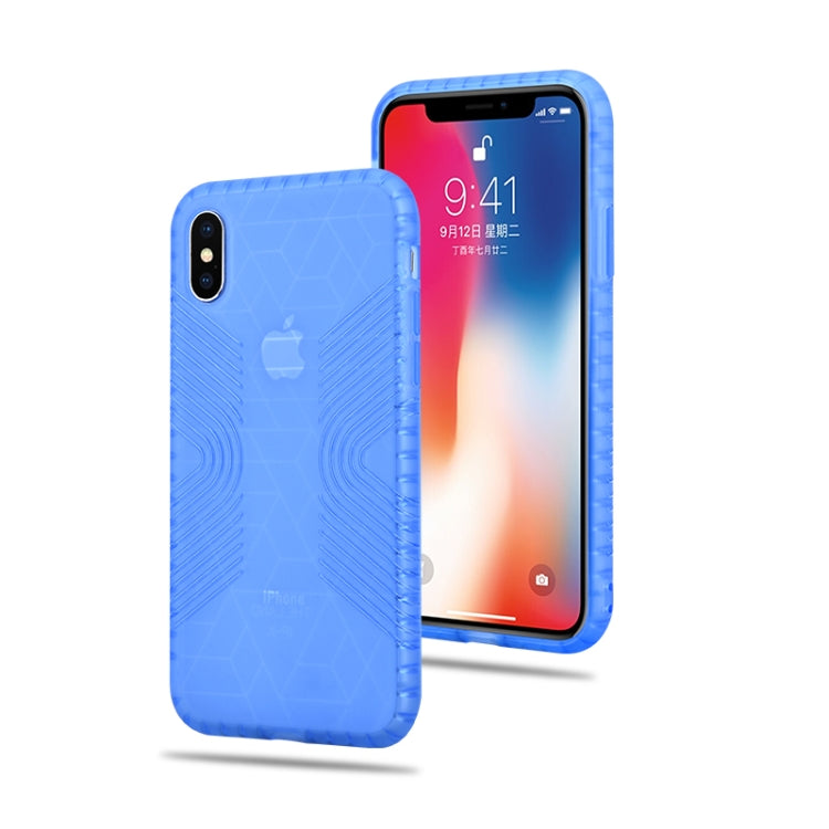 For iPhone XS Max Solid Color Anti-slip Shockproof TPU Case