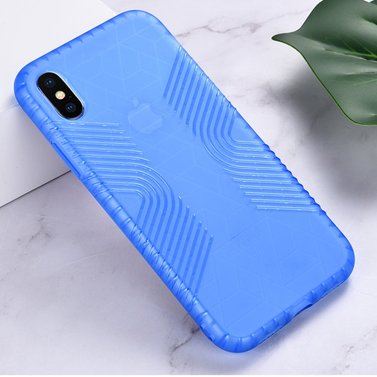 For iPhone XS Max Solid Color Anti-slip Shockproof TPU Case