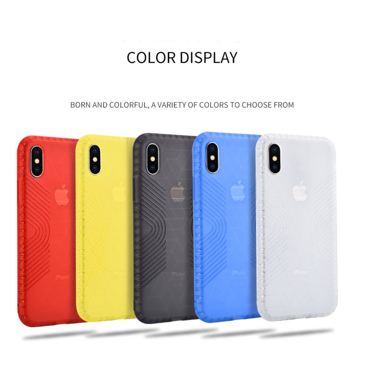 For iPhone XS Max Solid Color Anti-slip Shockproof TPU Case