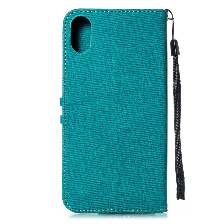For iPhone XS Max Splicing Embossed Female Style Horizontal Flip Leather Case with Holder & Card Slots & Wallet & Lanyard