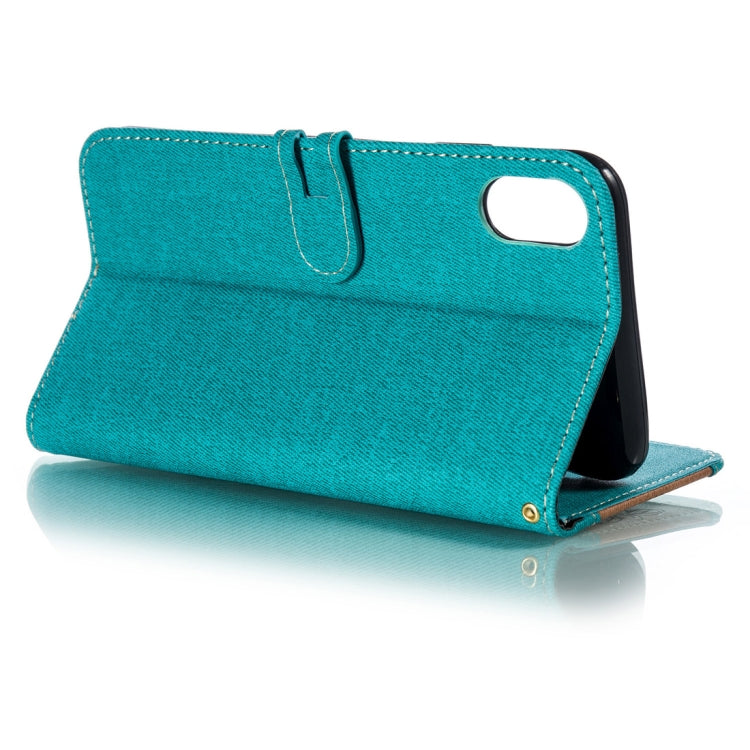 For iPhone XS Max Splicing Embossed Female Style Horizontal Flip Leather Case with Holder & Card Slots & Wallet & Lanyard