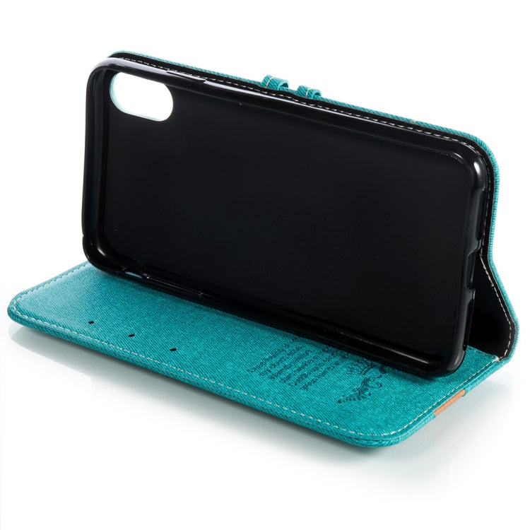 For iPhone XS Max Splicing Embossed Female Style Horizontal Flip Leather Case with Holder & Card Slots & Wallet & Lanyard