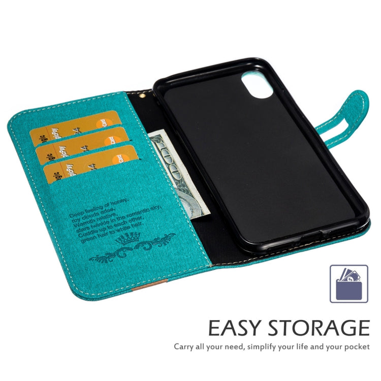 For iPhone XS Max Splicing Embossed Female Style Horizontal Flip Leather Case with Holder & Card Slots & Wallet & Lanyard