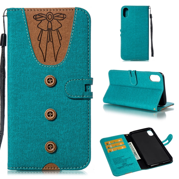 For iPhone XS Max Splicing Embossed Female Style Horizontal Flip Leather Case with Holder & Card Slots & Wallet & Lanyard