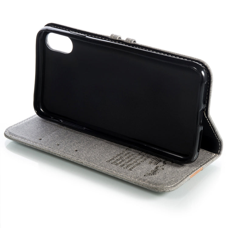 For iPhone XS Max Splicing Embossed Female Style Horizontal Flip Leather Case with Holder & Card Slots & Wallet & Lanyard