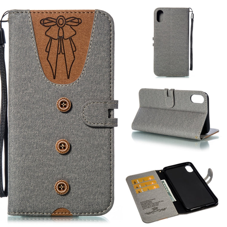 For iPhone XS Max Splicing Embossed Female Style Horizontal Flip Leather Case with Holder & Card Slots & Wallet & Lanyard
