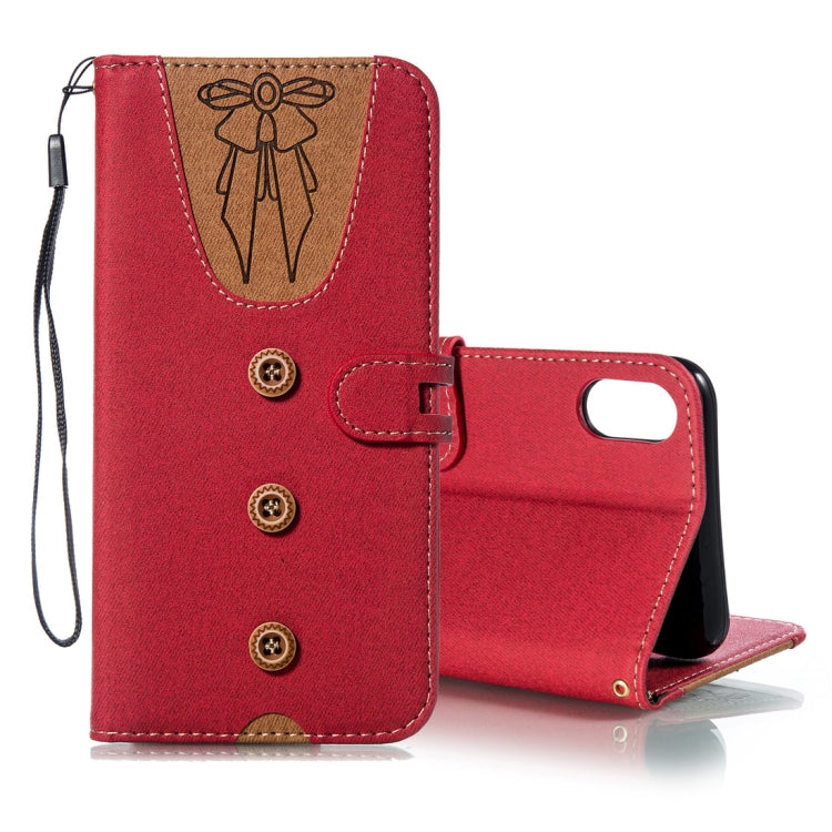 For iPhone XS Max Splicing Embossed Female Style Horizontal Flip Leather Case with Holder & Card Slots & Wallet & Lanyard