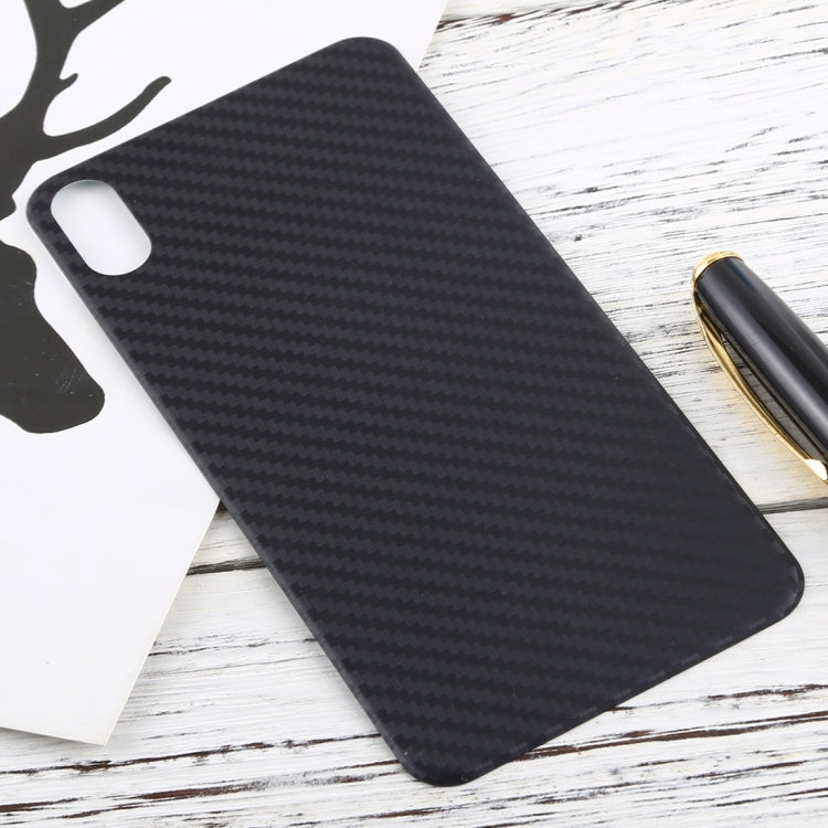 For iPhone XS Max Carbon Fiber Texture Back Protective Cover