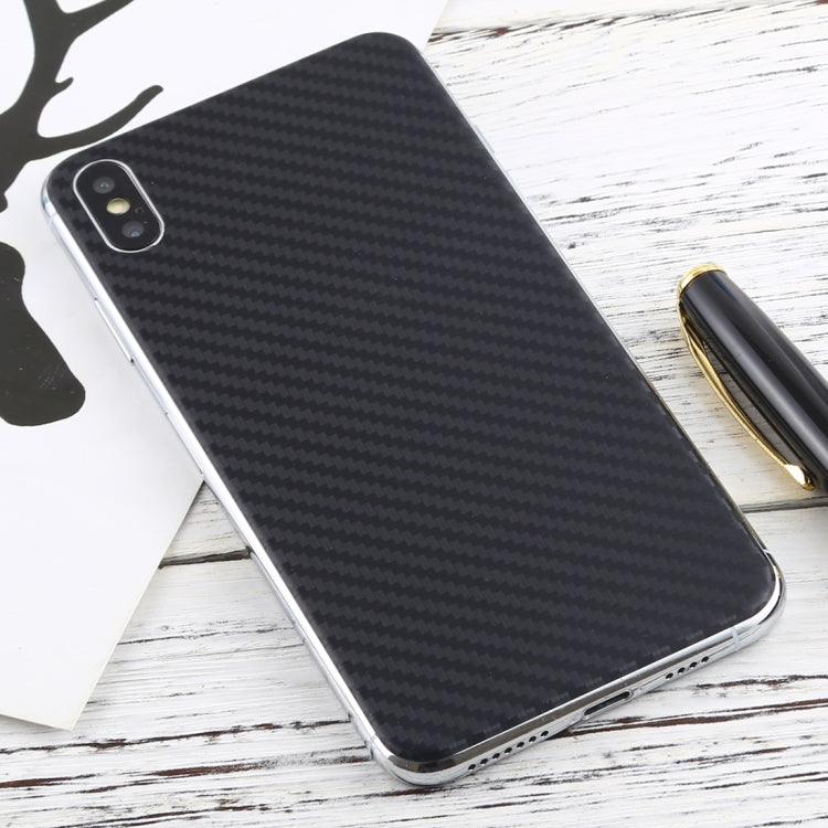 For iPhone XS Max Carbon Fiber Texture Back Protective Cover