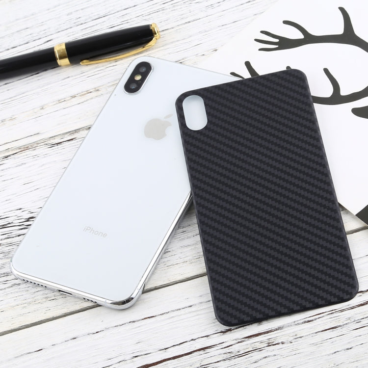 For iPhone XS Max Carbon Fiber Texture Back Protective Cover