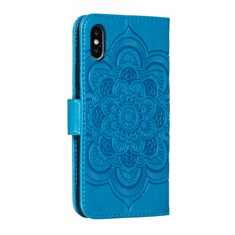 For iPhone XS Max Mandala Embossing Pattern Horizontal Flip Leather Case with Holder & Card Slots & Wallet & Photo Frame