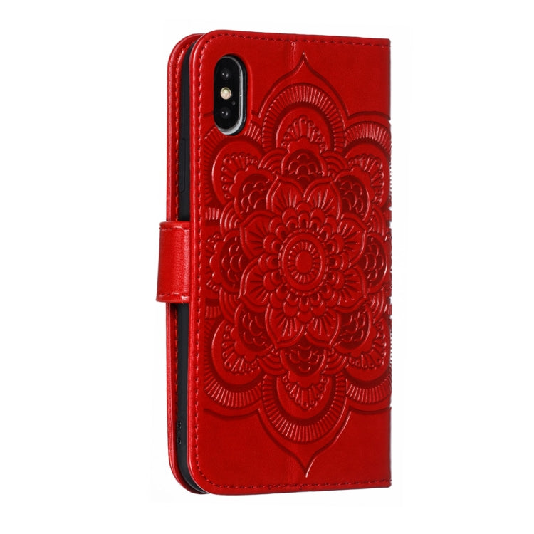For iPhone XS Max Mandala Embossing Pattern Horizontal Flip Leather Case with Holder & Card Slots & Wallet & Photo Frame