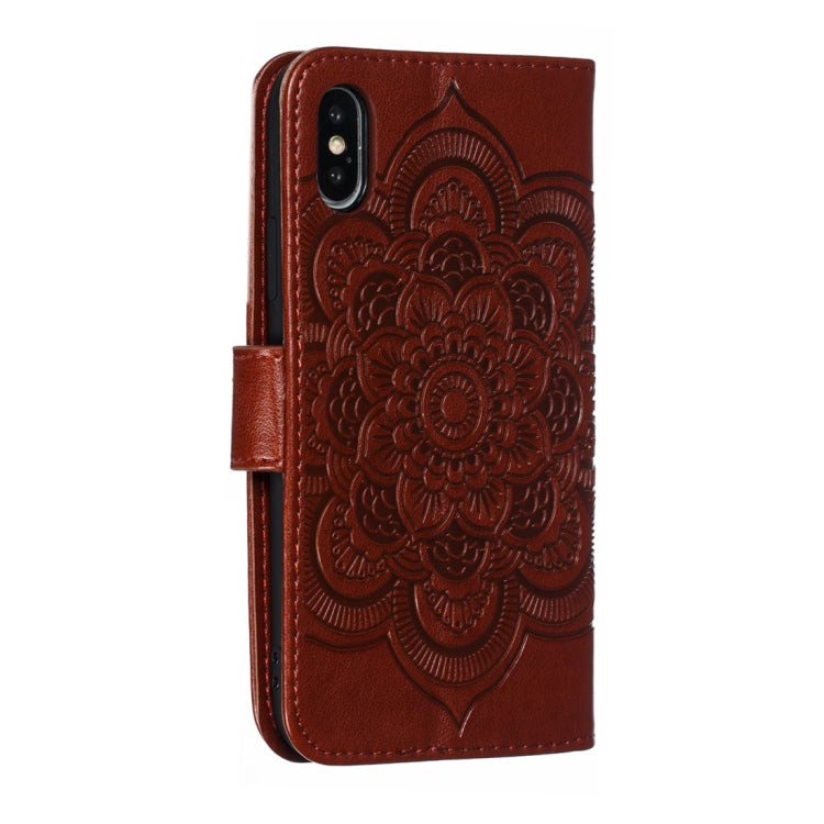 For iPhone XS Max Mandala Embossing Pattern Horizontal Flip Leather Case with Holder & Card Slots & Wallet & Photo Frame