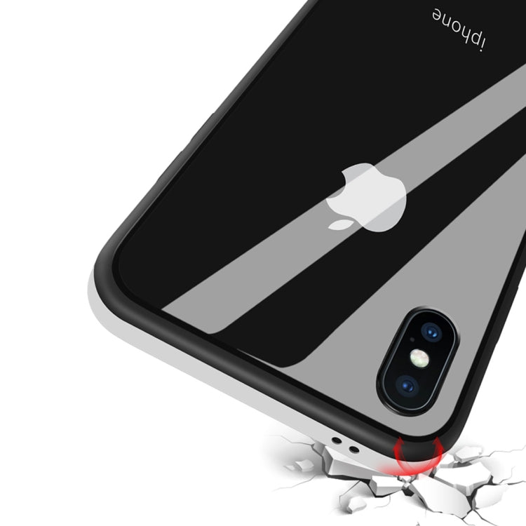 For iPhone XS Max SULADA Shockproof Aviation Aluminum Metal Frame + Nano Glass + TPU Case
