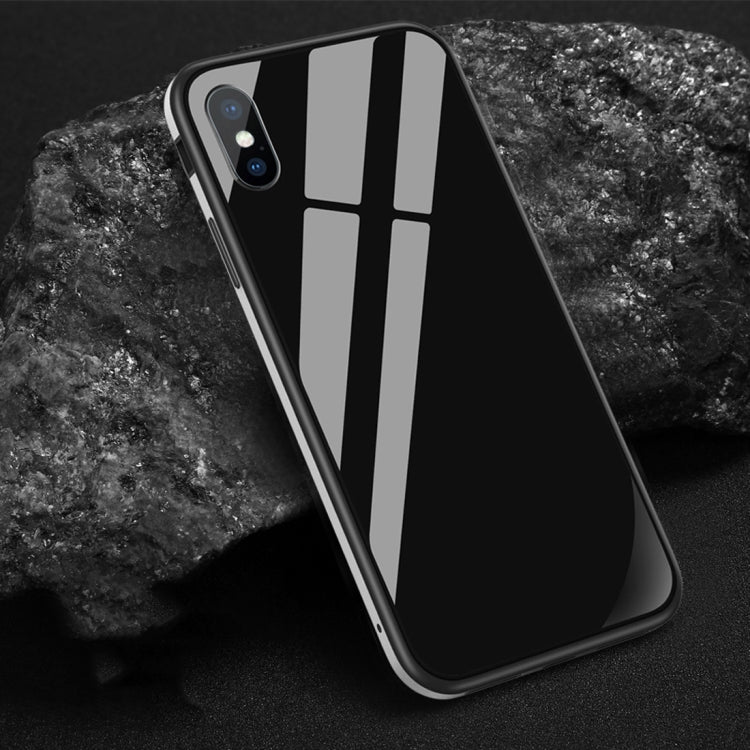 For iPhone XS Max SULADA Shockproof Aviation Aluminum Metal Frame + Nano Glass + TPU Case