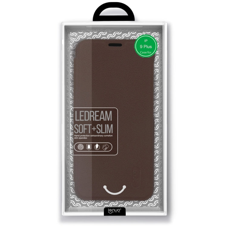 For iPhone XS Max lenuo Ledream Series Litchi Texture Horizontal Flip PU Leather Case with Card Slot