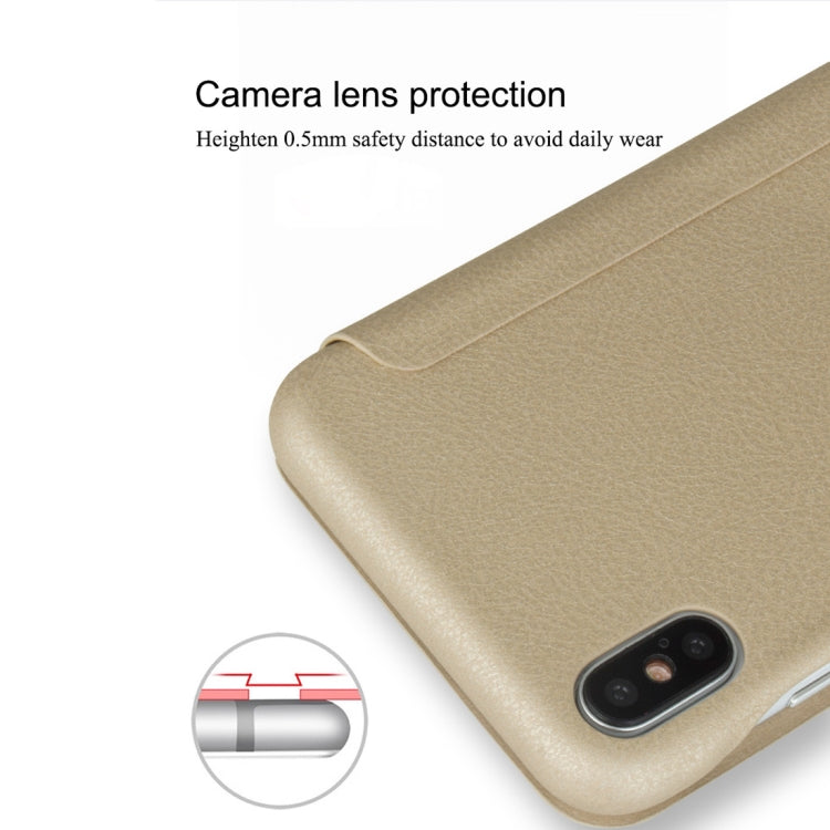 For iPhone XS Max lenuo Ledream Series Litchi Texture Horizontal Flip PU Leather Case with Card Slot