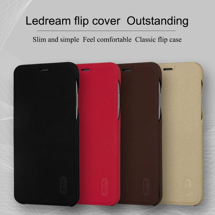 For iPhone XS Max lenuo Ledream Series Litchi Texture Horizontal Flip PU Leather Case with Card Slot
