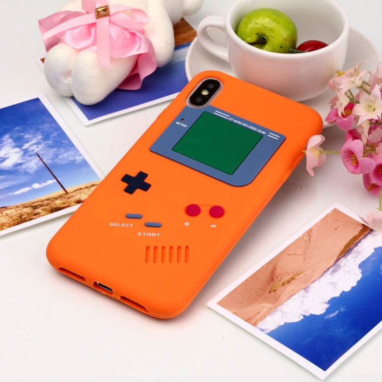 For iPhone XS Max Game Boy Pattern Silicone Protective Case