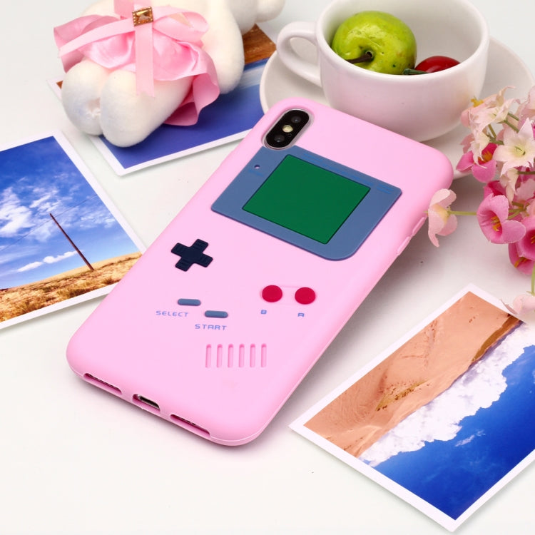 For iPhone XS Max Game Boy Pattern Silicone Protective Case