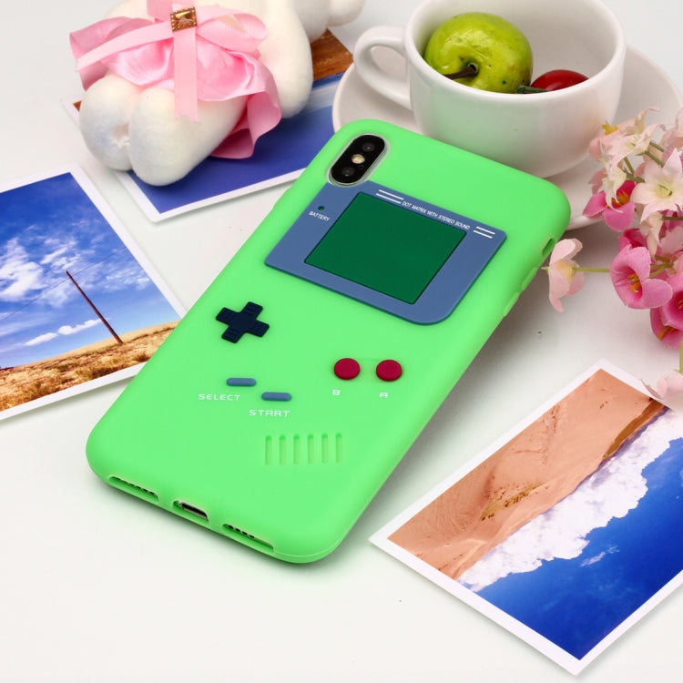 For iPhone XS Max Game Boy Pattern Silicone Protective Case
