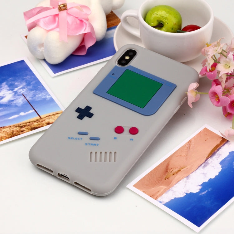 For iPhone XS Max Game Boy Pattern Silicone Protective Case