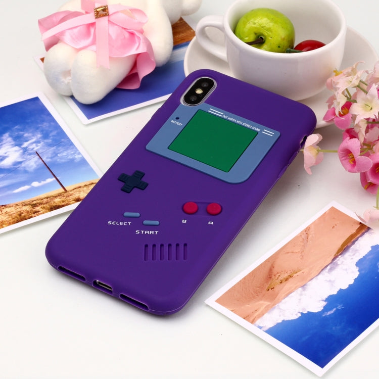 For iPhone XS Max Game Boy Pattern Silicone Protective Case