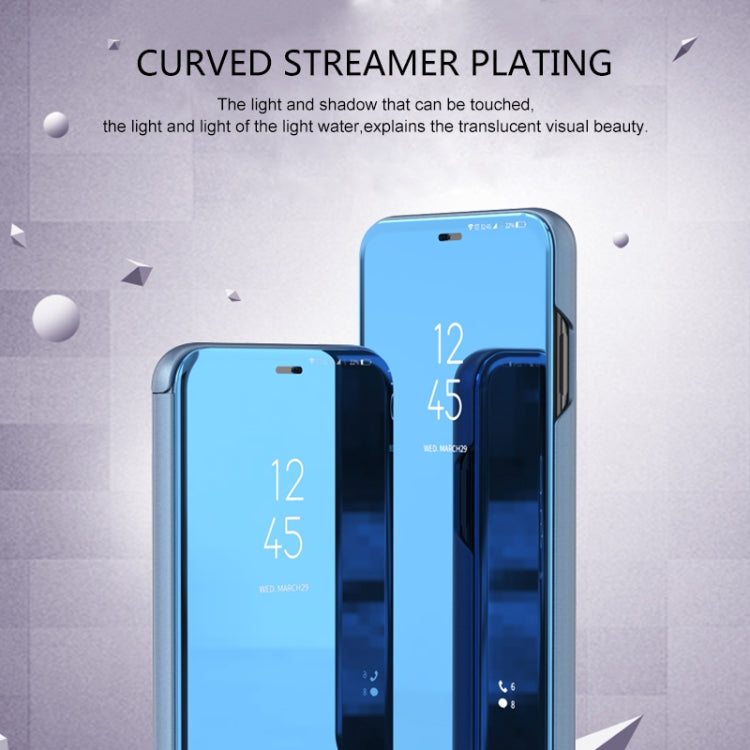 For iPhone XS Max Electroplating Mirror Horizontal Flip Leather Case with Holder